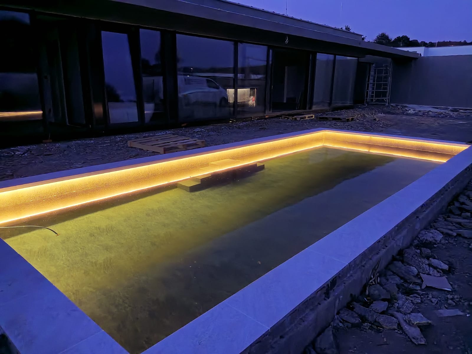 LED osvětlení bazénu Na Výsluní, Letovice